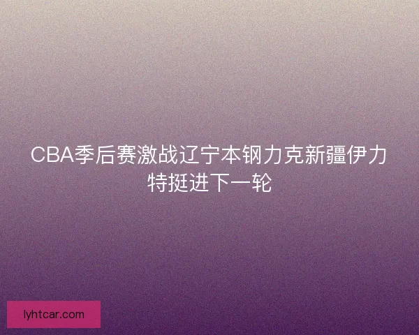 CBA季后赛激战辽宁本钢力克新疆伊力特挺进下一轮